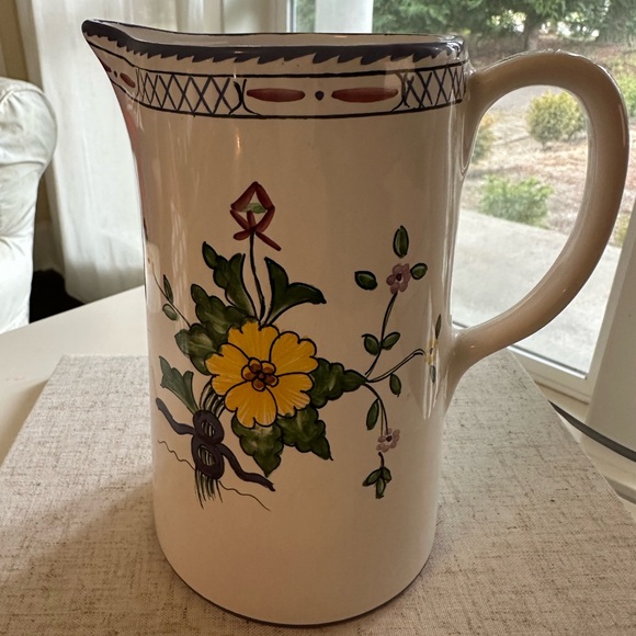 TIFFANY & CO. Lisbon Hand Painted in Portugal Ceramic Pitcher - Picture 3 of 4